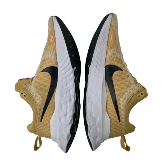 Nike React Infinity Run Flyknit 3 Wheat Gold Running Shoes Women's Size 8.5 - Picture 4 of 10